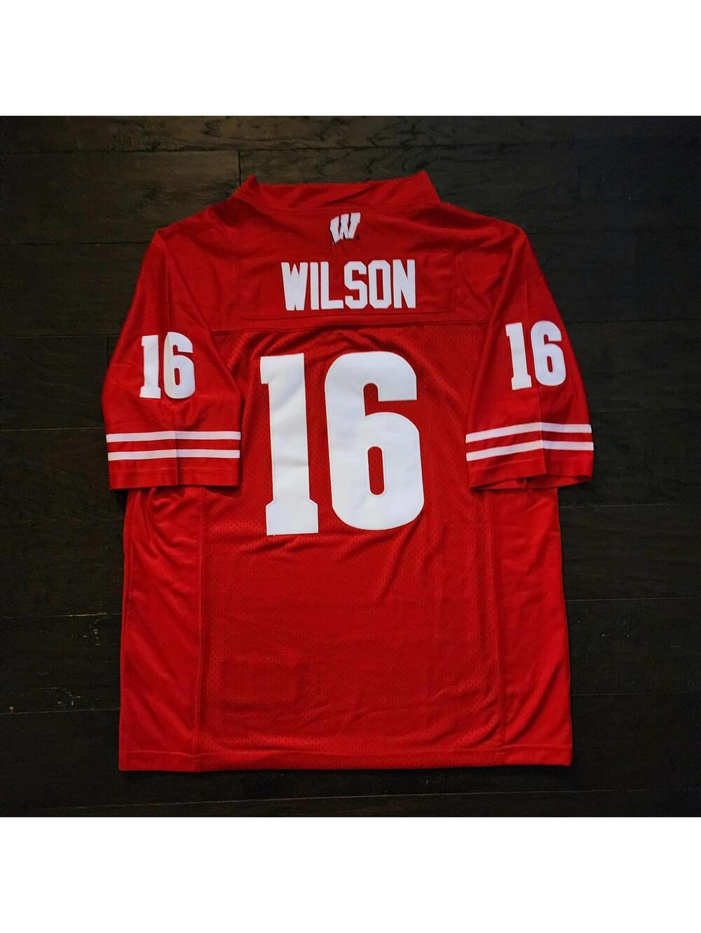 Wisconsin Badgers Wilson #16 Red Football Jersey [COPY]